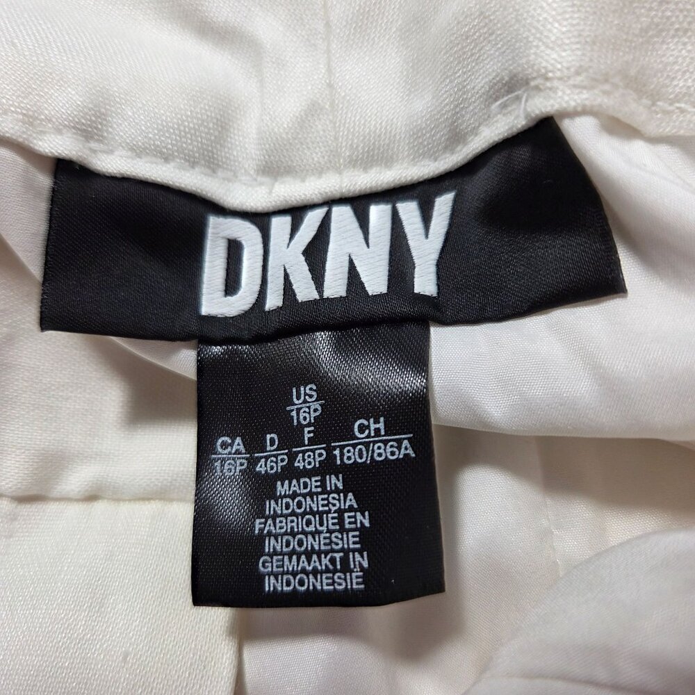 Dkny Petite Mid-Rise Straight Slim Bootcut Career Pants - Ivory - Picture 4 of 8